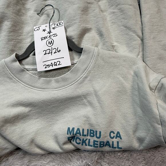 Recess Pickleball Crewneck Sweatshirt Women's Medium Malibu, CA - Picture 4 of 5